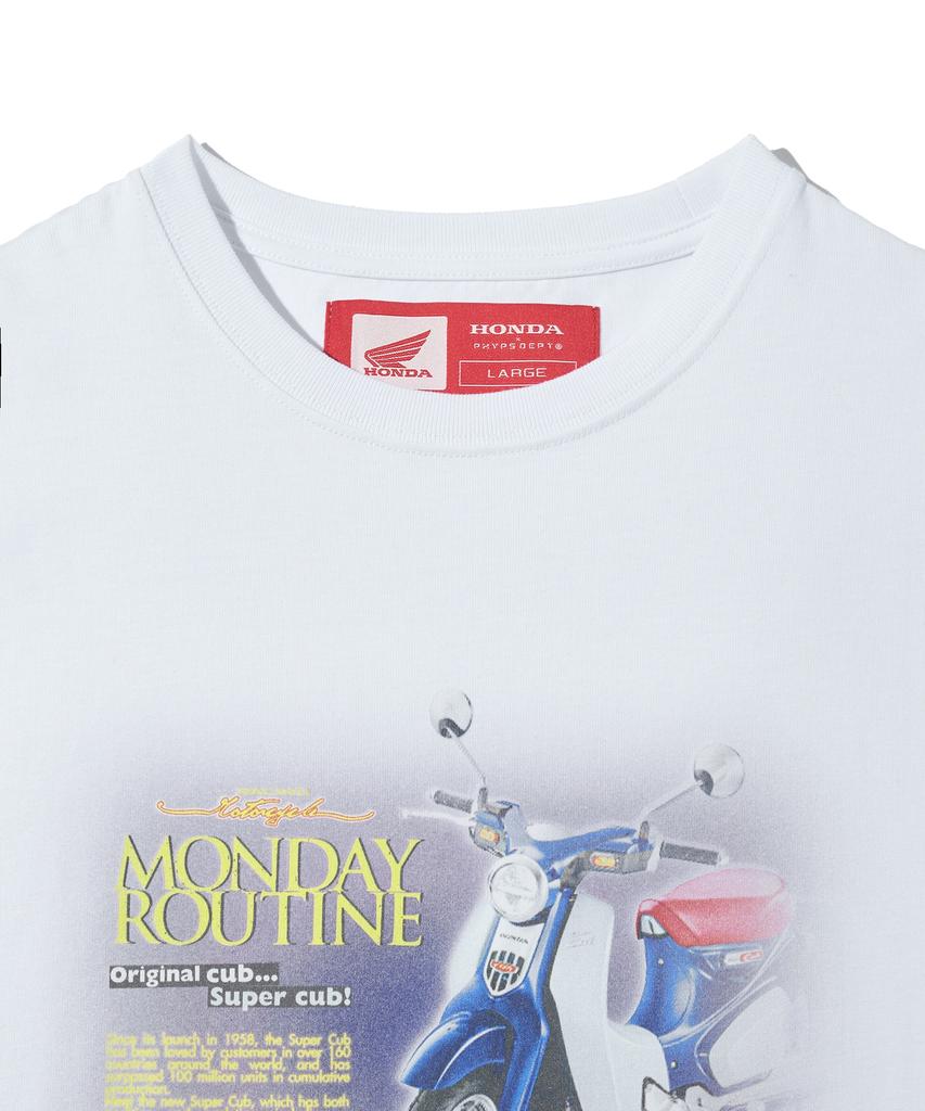 PHYPS MOTORCYCLE Super Cub Short Sleeve White