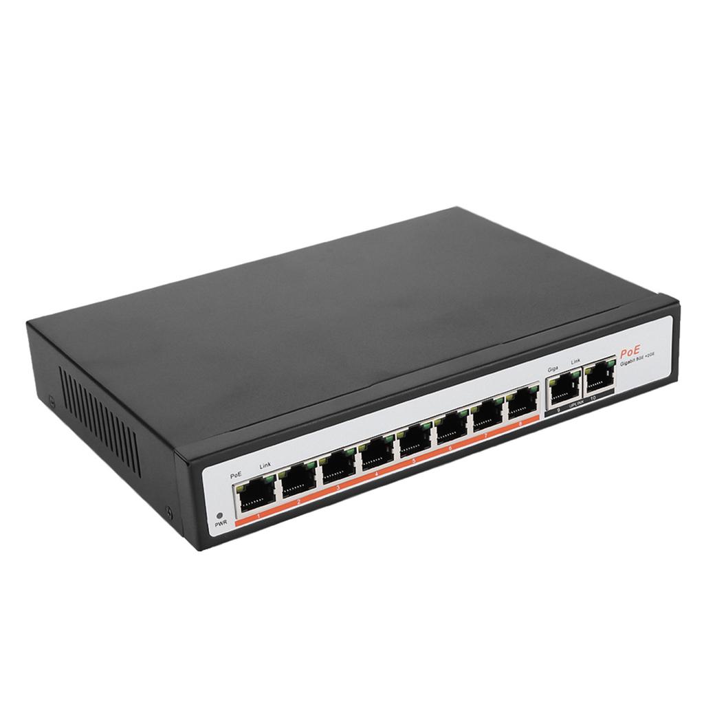 Встроенный 8+2 10-портовый PoE Gigabit Ethernet-коммутатор для мониторинга IP-камеры