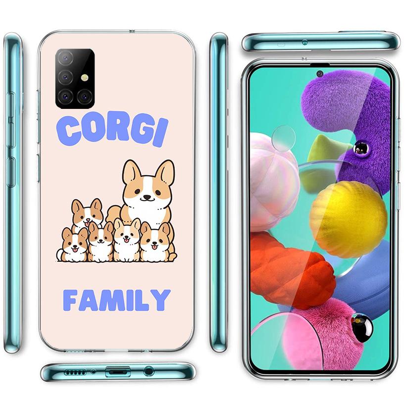 Мультяшная корги Милая собака Чехол для телефона Для Samsung Galaxy A52 A32 A22 A12 A51 A31 A50S A30S A20S A10S Note 20 Ultra 10 Plus S10 A72 A