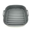 Silicone Air Fryer Baking Pan with Handles Non-Stick Reusable Square Airfryer Liners Basket for 4-6 QT Air Fryer Accessories for Even Heating
