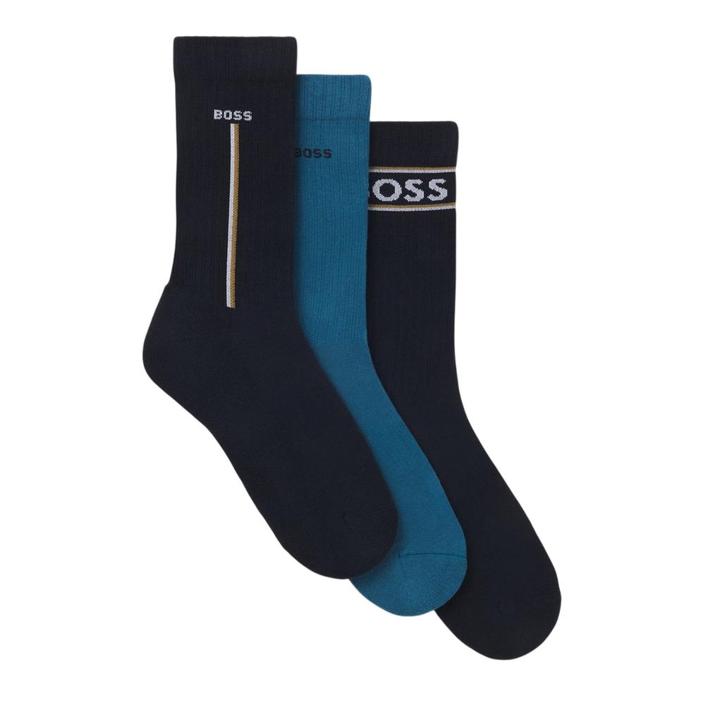 Boss Unisex Adult Logo Crew Socks (Pack of 3)