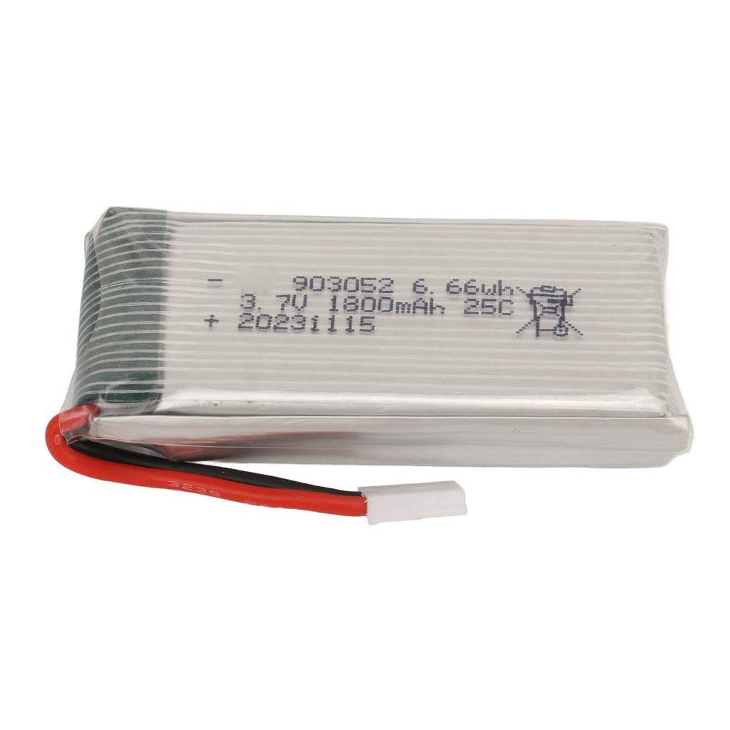 1800mAh 3.7V RC Drone Battery With XH2.54 Plug 903052 25C High Rate RC Helicopter Lithium Battery Fo