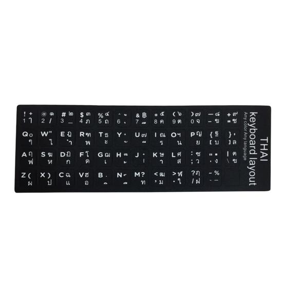 Английский Русский Японский Клавиатура Ноутбука Наклейки с Раскладкой Тайских Букв