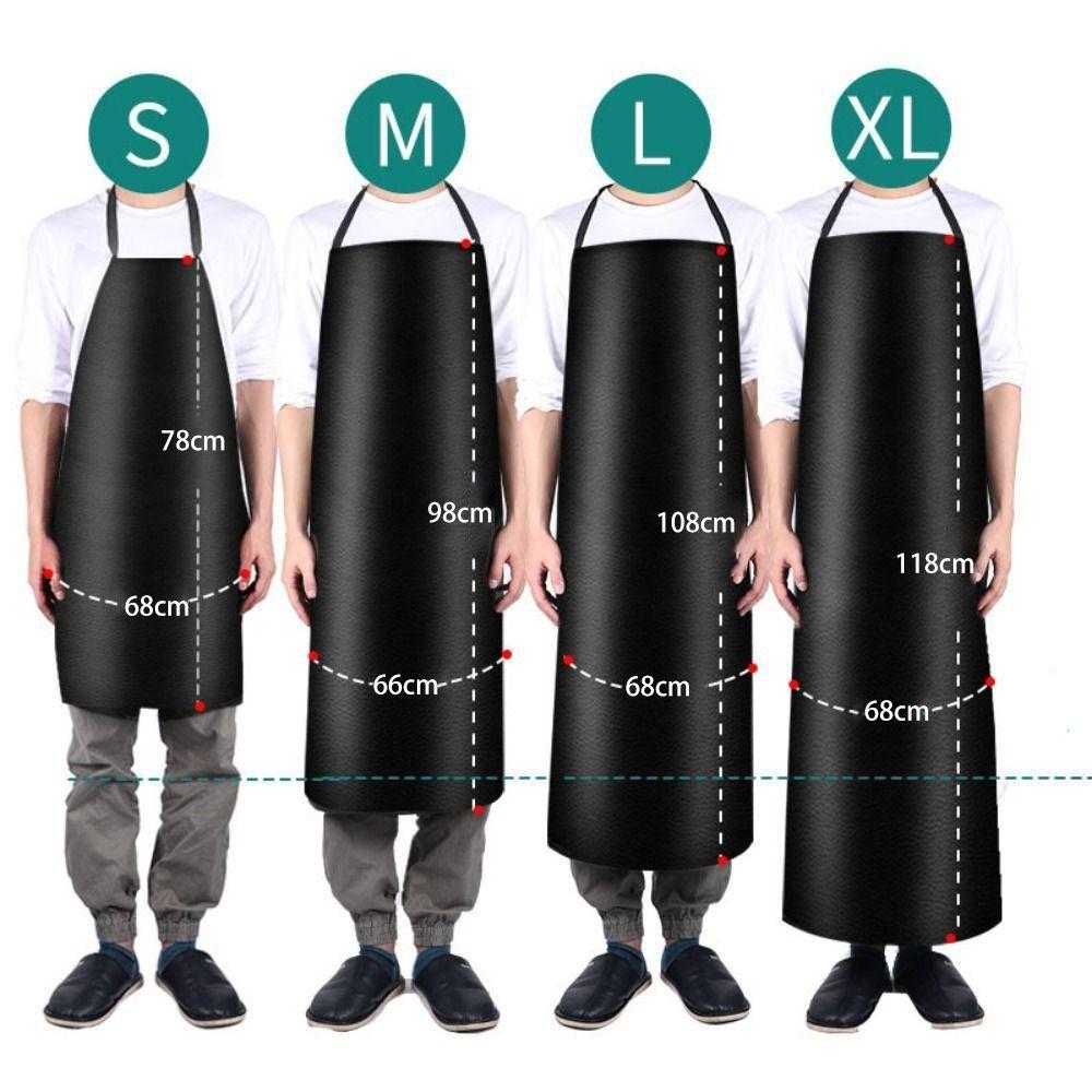 Oil-proof Kitchen Apron PU Leather Cooking Work Clothes New Catering Waiter Work Clothes  Unisex