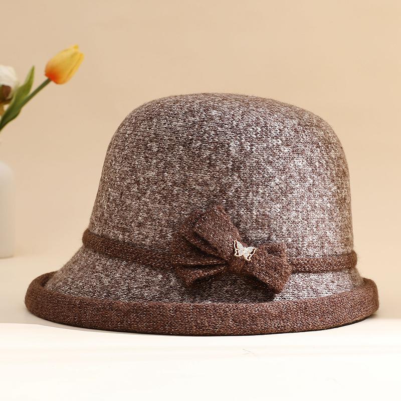 Новая модная женская шляпа женская осенне-зимняя универсальная шляпа-ведро средняя шляпа-котелок с гофрированным верхом уличная повседневная шляпа-ведро