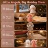 2PCS Soft Christmas Tree Hanging Ornament Cartoon Short Plush Doll Decoration  Holiday