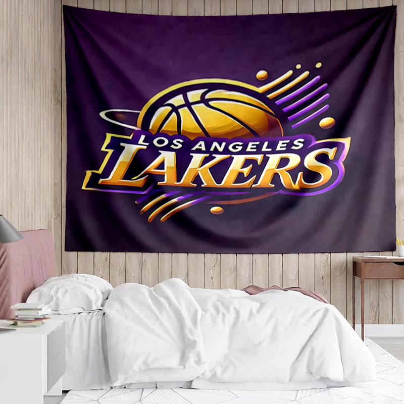 Los Angeles Lakers logo Tapestry for Bedroom Aesthetic Classroom Tapestries Wall Hanging for Living Room Dorm Office,Ideal Creative Gift