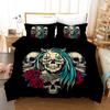 Rose Skull Halloween Bedclothes, King Size Bed Cover Set, 3D Print, Playing Card, Western Europe, High Quality Bedding Set