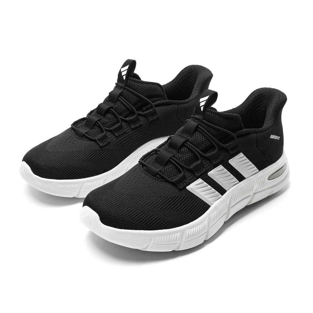 adidas Cloudfoam Амортизация Дышащие Легкие Низкие Ходьба Обувь Унисекс Черный Белый KJ5916