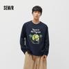 Мужская футболка Semir с принтом в виде мультфильма с длинным рукавом