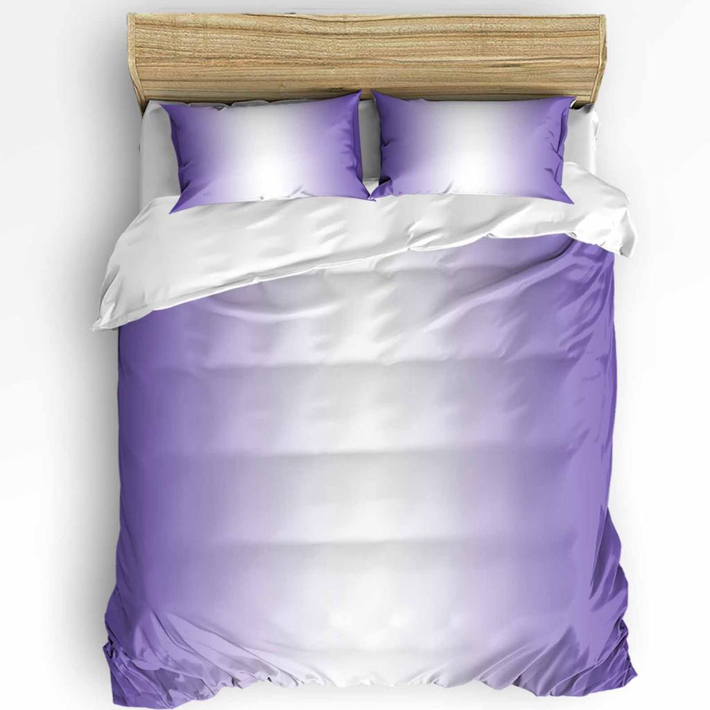 Фиолетовый Цветок Лавандовый Романтика Пододеяльник с Наволочкой Индивидуальный 3шт Комплект Постельного Белья Покрывало Двуспальная Кровать Домашний Текстиль