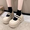 Fashion Women Pumps Mary Jane 8CM High Heel Platform Wedge Spring Ladies Sandals Belt Buckle Classic Sweet Punk Female Lolita Shoes