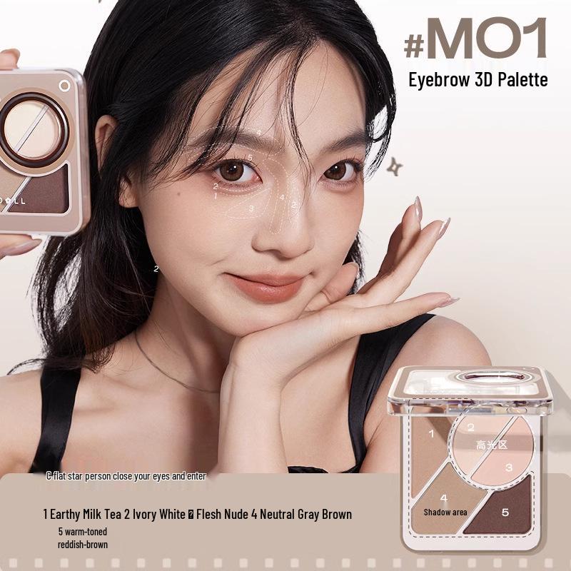 Палетка для бровей и теней 2-в-1 Judydoll с контуром, хайлайтером и средством для осветления области под глазами