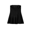 Spring New French Style off-the-Shoulder Tube Top Dress Black Dress Wavy Style Wide Hem Short Dress 2160777