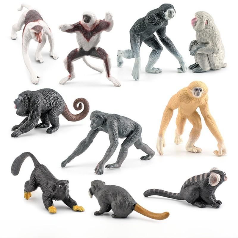 Primate Animal Chimpanzee Lemur Model Collection Pvc Static Figures For Classroom Teaching And Decor