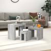 Coffee Tables That Slide Under Each Other, 3 Pieces, Grey Sonoma Oak
