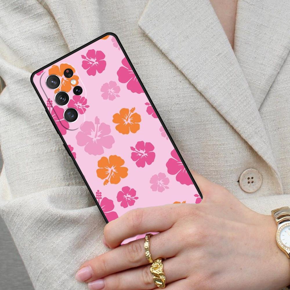 Tropical aloha Hibiscus Pattern Cell Phone Case for Samsung Galaxy S26 Ultra S25 S24 S23 S22 S21 S20 Note10 Cover