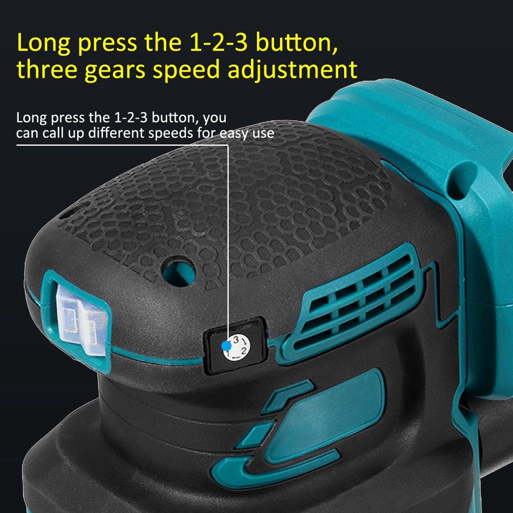 Бесщеточный электрический шлифовальный станок с произвольным орбитальным движением, наждачная бумага, шлифовальный станок для дерева, полировальный станок, электроинструменты для Makita, аккумулятор 18 В, 125 мм