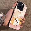 Милый чехол для телефона с корги для iPhone 17,16,15,14,13,12,11,Pro,Max,Plus Мягкий черный чехол