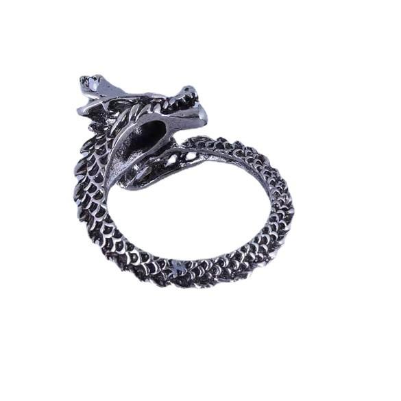 Retro Dragon Ring for Men, Fashionable, Domineering, Single, Open, Trendy Men and Women's Index Finger Ring