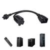 1 To 2 Power Adapter Cable Line IEC320 C20 To Nema 5-20R+IEC320 C5 Connectors Cord Wire 32cm Length