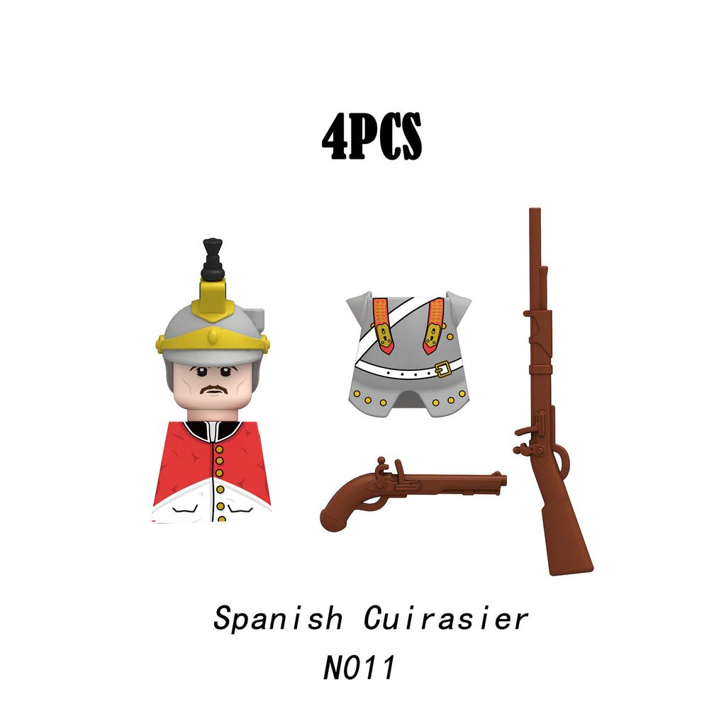 Военные Наполеоновские войны Солдаты Строительные блоки WW2 Русско-британская армия Фигурки Гвардия Пехота Оружие MOC Кирпичи Мальчик Игрушка