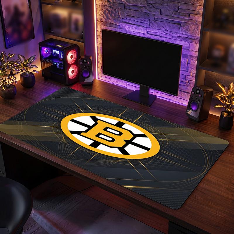 Коврик для мыши с узором Boston Bruins Анти?Нескользящий резиновый коврик для стола для игр, работы, украшение рабочего стола