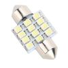 Белая светодиодная автомобильная лампа 31 мм Festoon 12 SMD Dome Map Interior Light Lamp DE3175