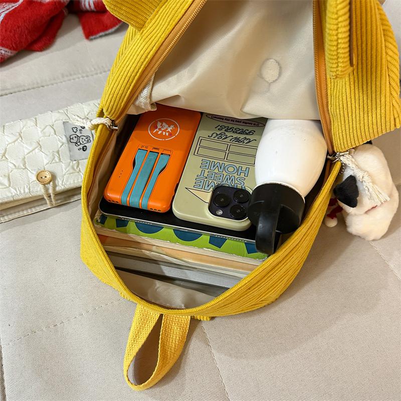 Милый вельветовый рюкзак для женщин и девочек – Очаровательный мини-рюкзак с дизайном медведя, лапками и мордочкой, идеально подходит для школы, путешествий и повседневного использования