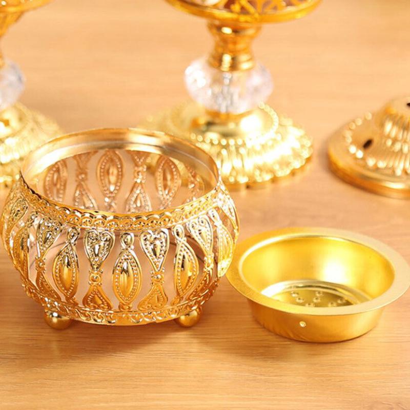 Traditional Arabic Metal Incense Burner Bakhoor Home Aroma Diffuser Censer