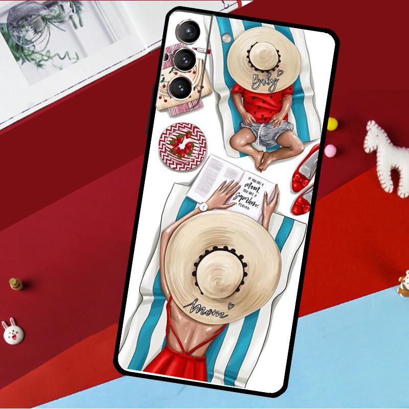 СУПЕР МАМА МАМА МАМА МИЛЫЙ МАЛЫШ Чехол Для Samsung Galaxy S25 S24 S22 S23 Ultra Plus S20 S21 FE S9 S10 S25 FE Чехол для телефона