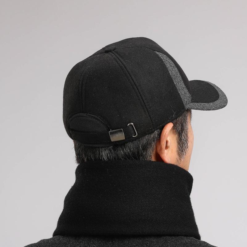 Мужская бейсболка осень-зима теплая утепленная кепка с защитой от ушей Tide