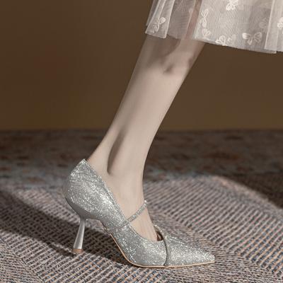 Женские модные роскошные туфли-лодочки со стразами, женские новые весенние туфли на высоком каблуке, сексуальные туфли-лодочки с острым носком, элегантные туфли для вечеринок и свадеб