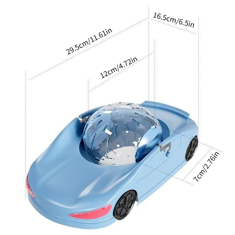 Hamster Race Car Toy Transparent Running Ball Vehicle for Safe and Fun Home Exercise with Easy Assembly and Cleaning