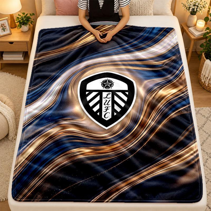 Фланелевое одеяло Leeds United Football Теплое Мягкое Плед для использования на диване кровати в гостиной