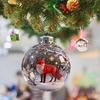 Yousheng 3D Животное Рождественское Украшение Прозрачный Пластиковый Рождественский Шар Подвесные Украшения с Блестящими Звездными Акцентами для Зимнего Праздничного Декора Дерева