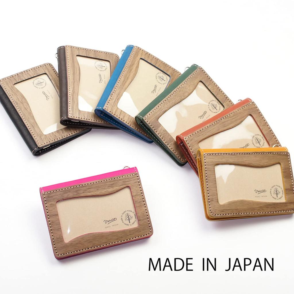REAL WW Card Case Business Card Holder Card Case Genuine Leather Natural Wood Wood Leather Made In Japan Green [VARCO WOOD] Men's Women's