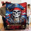 Pirate captain 2D Flat Pattern Flannel Blanket High quality All Seasons Warmth and Comfort Perfect for Christmas Gifts.