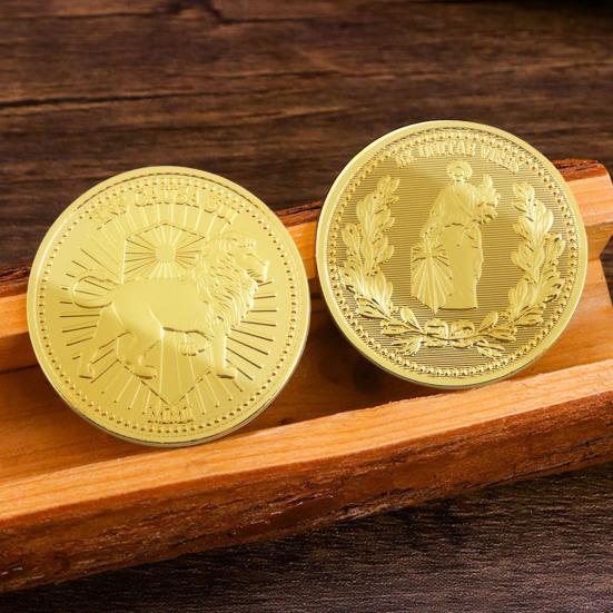Позолоченная монета, реквизит для фильмов, диаметр 1,6 дюйма, двухсторонняя металлическая монета, коллекционная сувенирная монета с защитной коробкой, подарок для поклонников фильмов