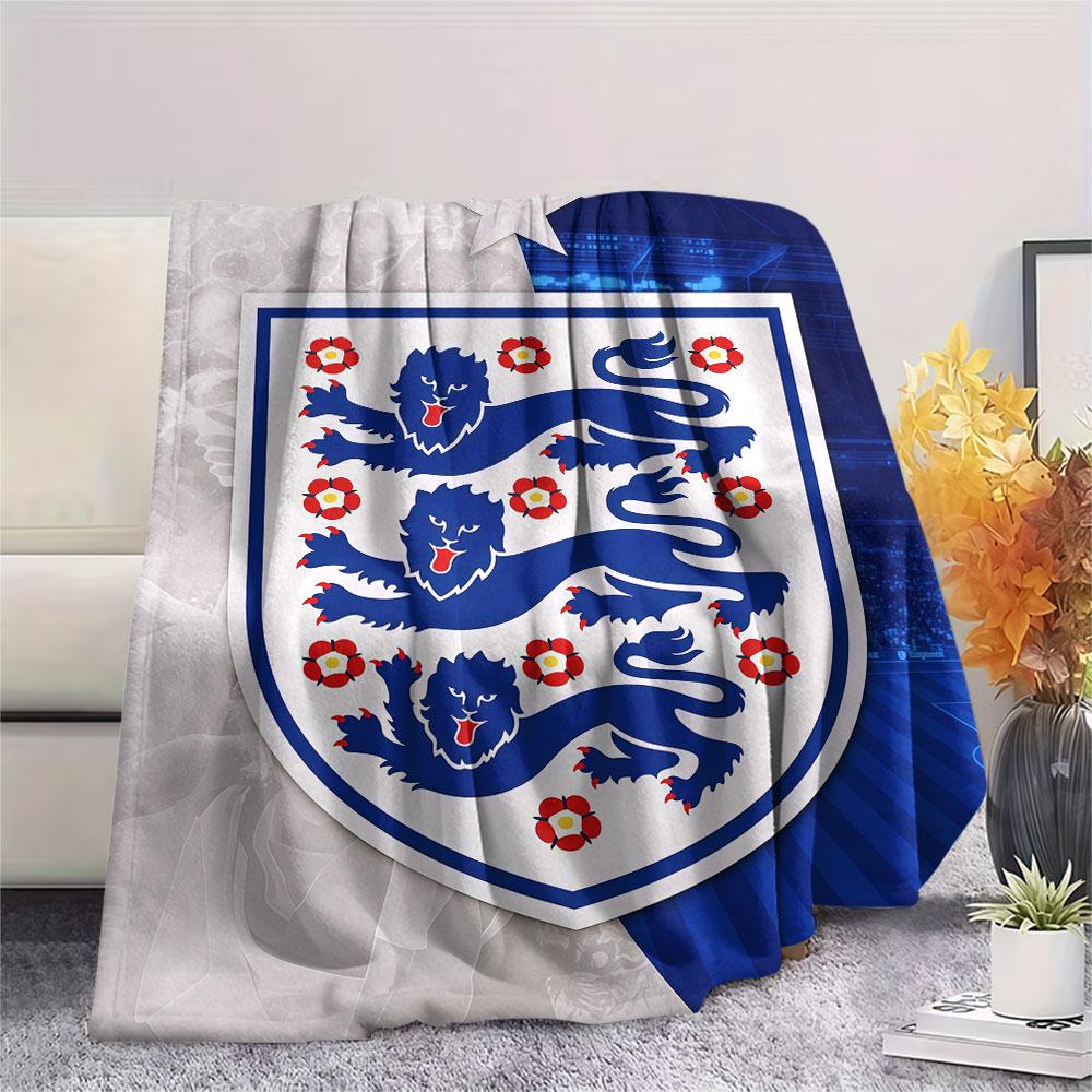 England football Printed Flannel Blanket, soft throw for bedroom sofa, washable,soccer fan merchandise, great gift.