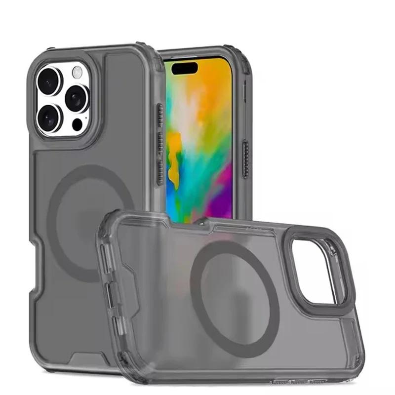 Прочный защитный чехол 3-в-1 с магнитами для iPhone 17 16 15 14 Plus 13 12 Pro Max, для Magsafe, ударопрочный