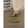 Fairy milky white open-toed sandals female flat-soled soft-soled vacation shoes