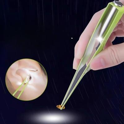 Визуальная ушная лопатка Чудо для чистки ушей Светящийся ушной зажим Инструмент для ковыряния в ушахСпециальный набор для чистки ушей для взрослых и детей