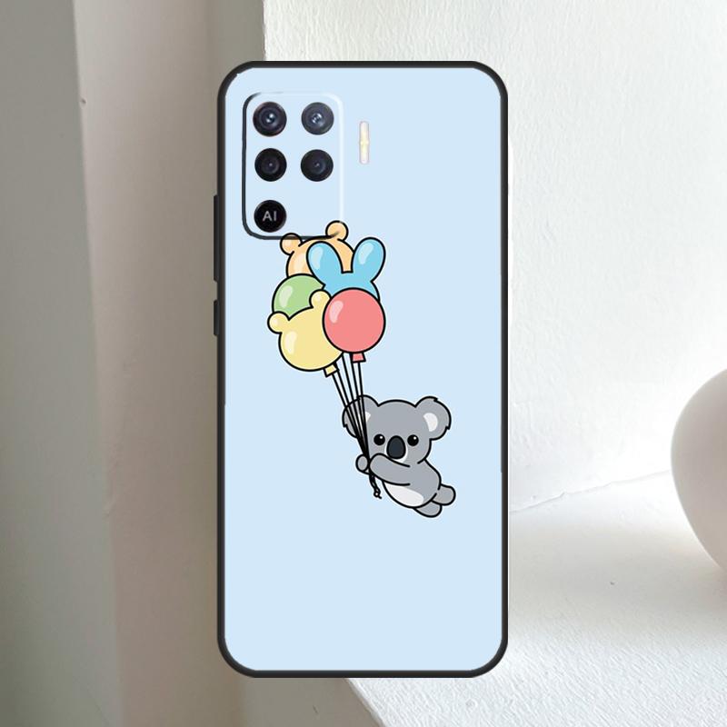 Cartoon Painting Animal Koala Phone Case For Oppo A80 A78 A98 A40 A60 A18 A38 A58 A15 A17 A77 A74 A94 A54 A57S A16 A76 A96