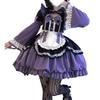 AKORINA Lolita Long Sleeve Gothic Lolita Cosplay Purple Mori Girl Lolita Magical Ladylike Event High School School Cultural Authentic Uniform Size