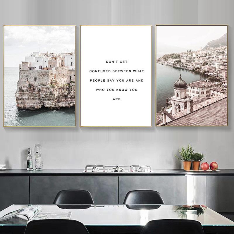 Италия Венеция Атрани пляжное здание пейзажный принт плакат винтажный холст настенная живопись фотография скандинавская картина домашний декор