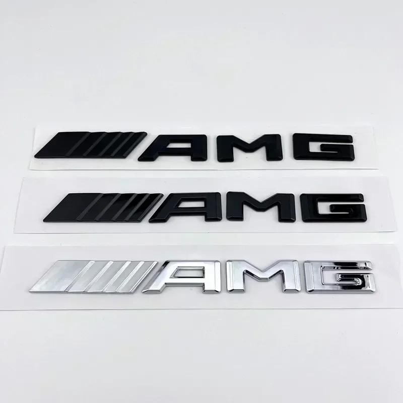3d ABS Black Logo AMG Emblem Letters Car Trunk Badge For Mercedes Benz W204 W205 W176 W177 W212 W213 AMG Sticker Accessories