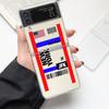 Путешествие Нью-Йорк Билет на самолет Арт Модный чехол для Samsung Galaxy Z Flip 3 4 5 6 7 Жесткий складной Z Flip4 Прозрачная поликарбонатная крышка Подарок