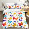 Butterfly Duvet Cover Twin Size Watercolor Bedding Set Butterfly Comforter For Girls Kids Teens 2 Pillowcases