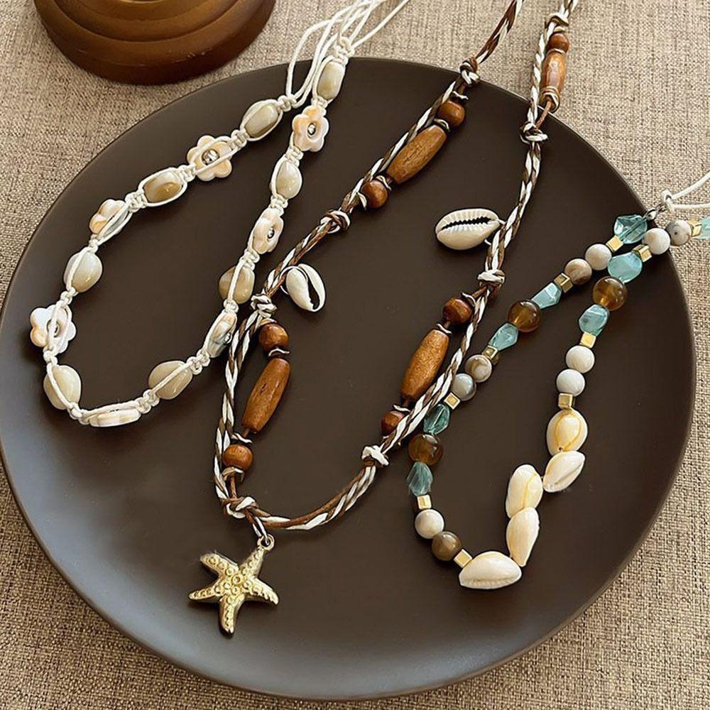 Shell Beads Headband Bohemian Waist Chain Fashion Braided Belts Headband Accessories